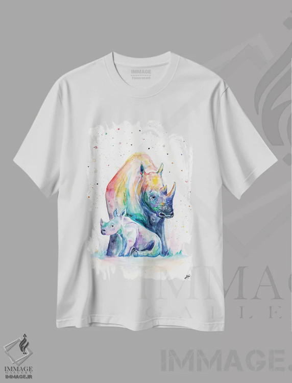 تیشرت سفید طرح دار – تیشرت حیوانات ,پناهگاه اثر مارک آلانته immage.ir
