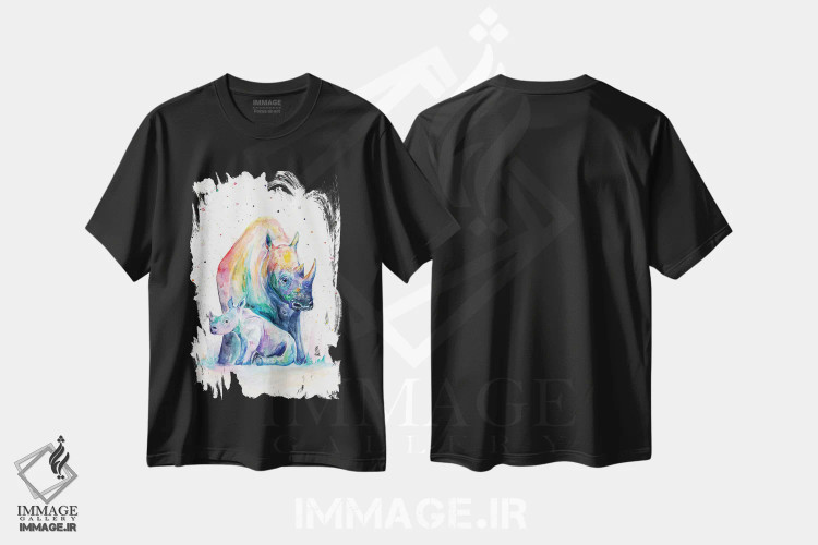 تیشرت مشکی طرح دار – تیشرت حیوانات ,پناهگاه اثر مارک آلانته فروشگاه ایماژ
