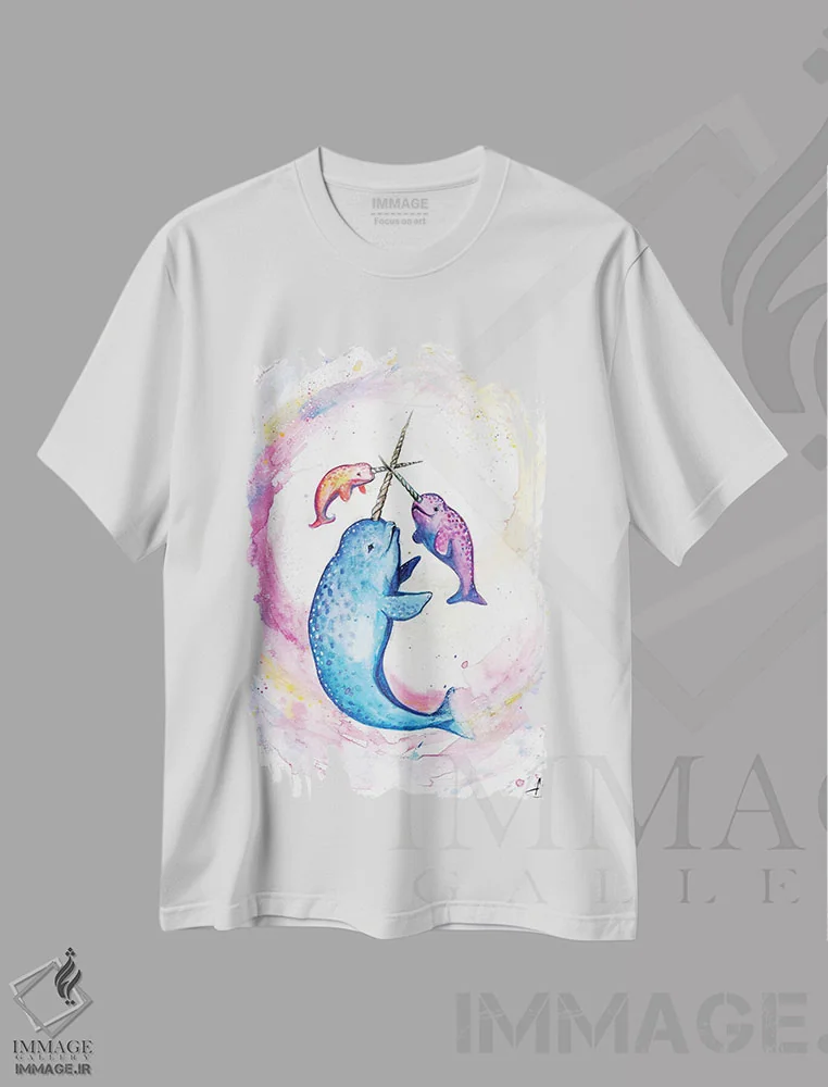 تیشرت سفید طرح دار – تیشرت دریایی ,سه تفنگدار اثر مارک آلانته فروشگاه ایماژ