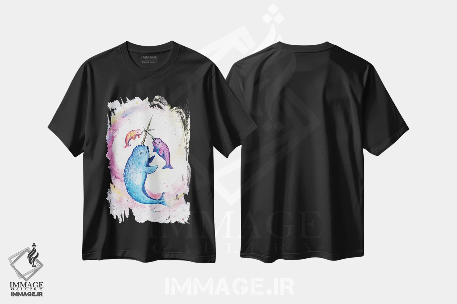 تیشرت مشکی طرح دار – تیشرت دریایی ,سه تفنگدار اثر مارک آلانته immage.ir