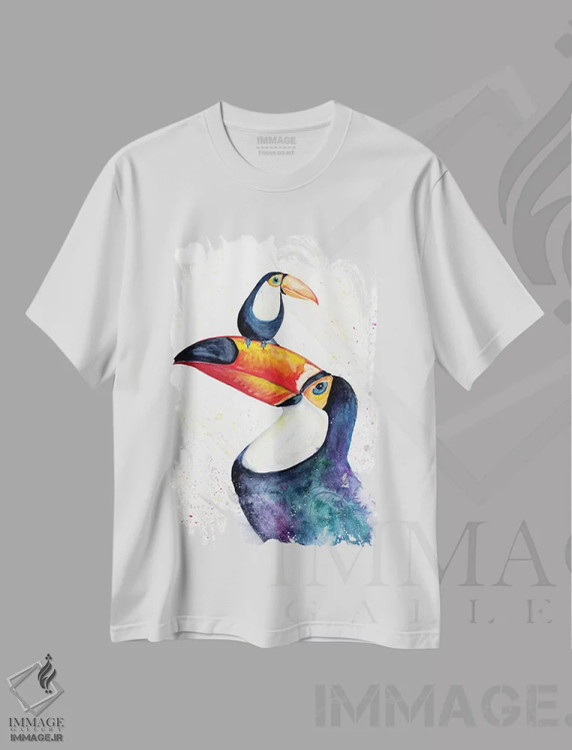 تیشرت سفید طرح دار – تیشرت فانتزی ,توکان هم می تواند این بازی را انجام دهد اثر مارک آلانته immage.ir