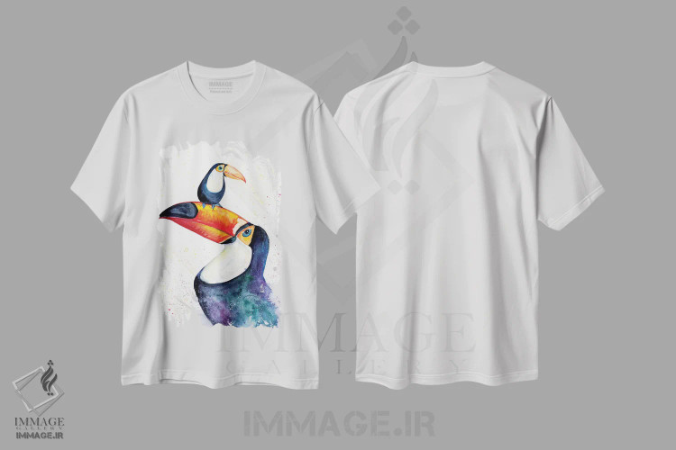 تیشرت سفید طرح دار – تیشرت فانتزی ,توکان هم می تواند این بازی را انجام دهد اثر مارک آلانته immage.ir