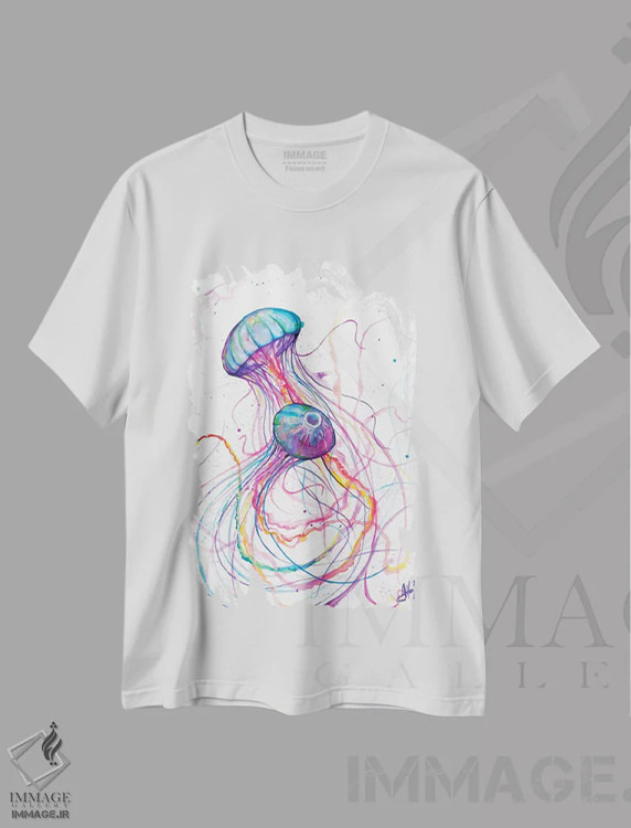 تیشرت سفید طرح دار – تیشرت طبیعت ,خیلی حسودی اثر مارک آلانته immage.ir
