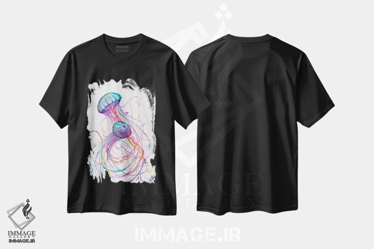 تیشرت مشکی طرح دار – تیشرت طبیعت ,خیلی حسودی اثر مارک آلانته فروشگاه ایماژ