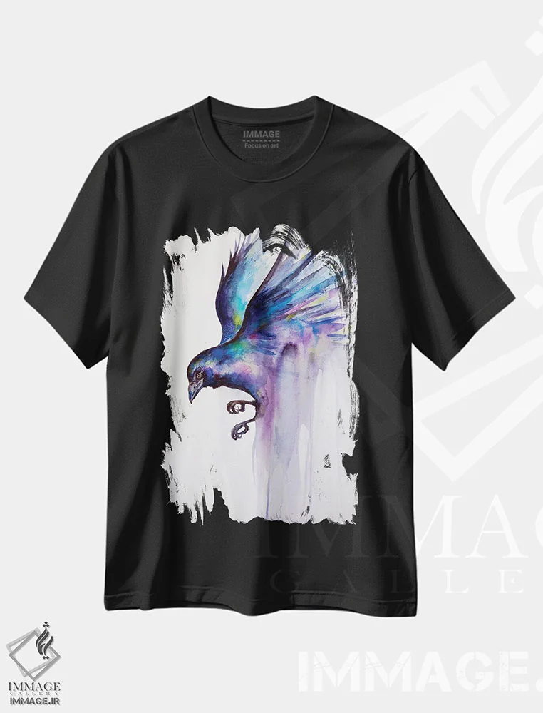 تیشرت مشکی طرح دار – تیشرت هنری ,هرگز دیگر اثر مارک آلانته immage.ir