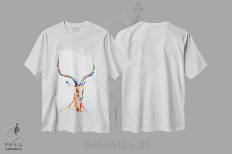 تیشرت سفید طرح دار – تیشرت طبیعت ,قلعه اثر مارک آلانته immage.ir