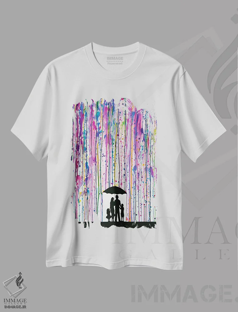 تیشرت سفید طرح دار – تیشرت هنری ,خانه اثر مارک آلانته immage.ir