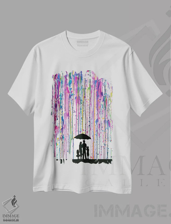تیشرت سفید طرح دار – تیشرت هنری ,خانه اثر مارک آلانته immage.ir