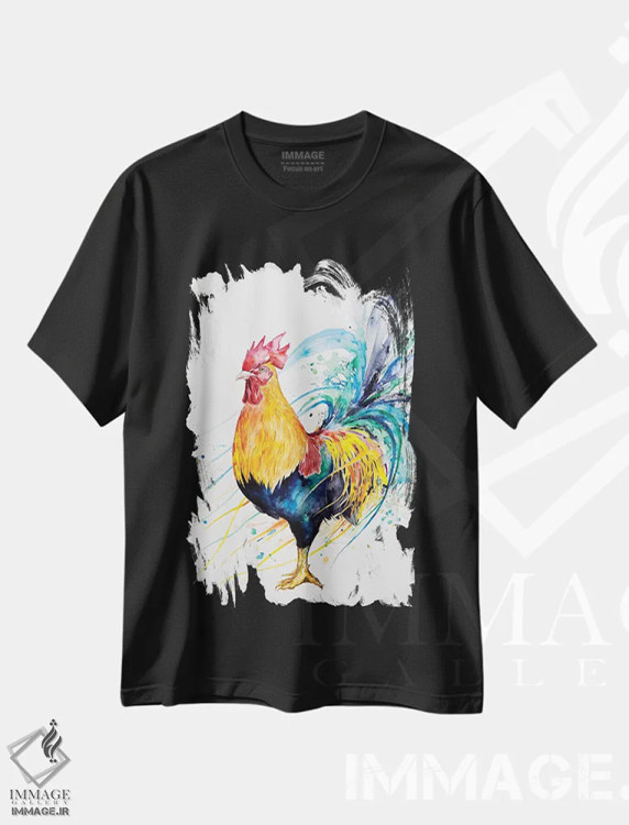 تیشرت مشکی طرح دار – تیشرت فانتزی ,توده هیزم اثر مارک آلانته immage.ir