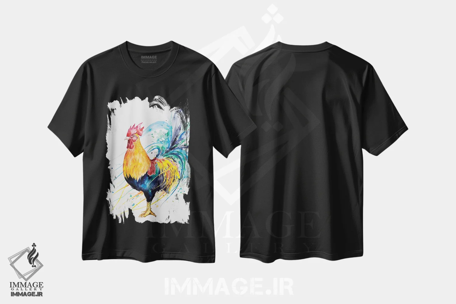 تیشرت مشکی طرح دار – تیشرت فانتزی ,توده هیزم اثر مارک آلانته immage.ir