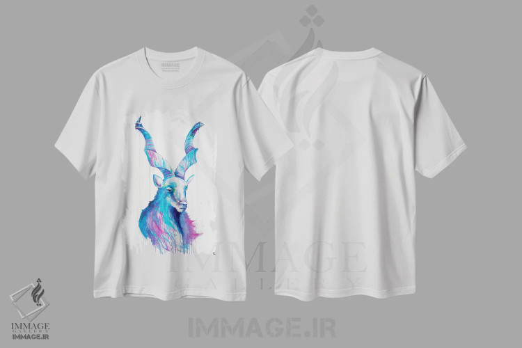تیشرت سفید طرح دار – تیشرت حیوانات ,شیرو اثر مارک آلانته فروشگاه ایماژ