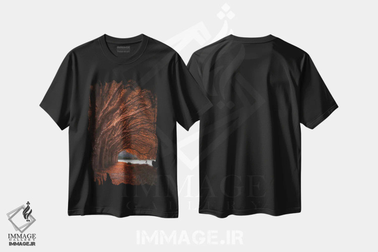 تیشرت مشکی طرح دار – تیشرت طبیعت ,سلام پاییز! اثر مارکوس هنن immage.ir