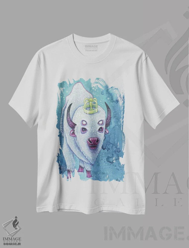 تیشرت سفید طرح دار – تیشرت حیوانات ,بوری اثر مگان ماژوسکی فروشگاه ایماژ