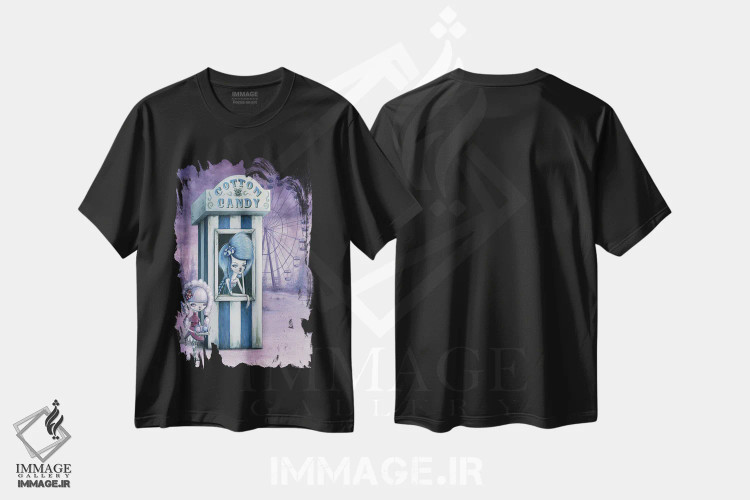 تیشرت مشکی طرح دار – تیشرت فانتزی ,پنبه و آب نبات اثر مگان ماژوسکی فروشگاه ایماژ