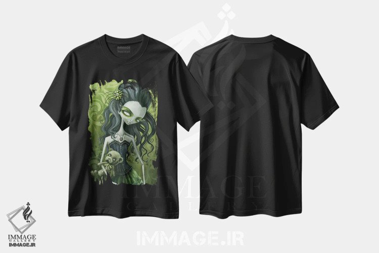 تیشرت مشکی طرح دار – تیشرت فانتزی ,اما امرالد اثر مگان ماژوسکی فروشگاه ایماژ