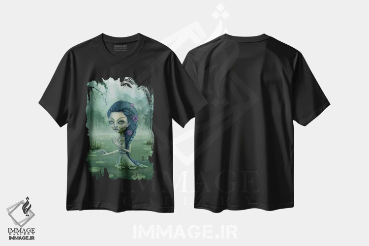 تیشرت مشکی طرح دار – تیشرت هالووین ,الیونومائه اثر مگان ماژوسکی immage.ir