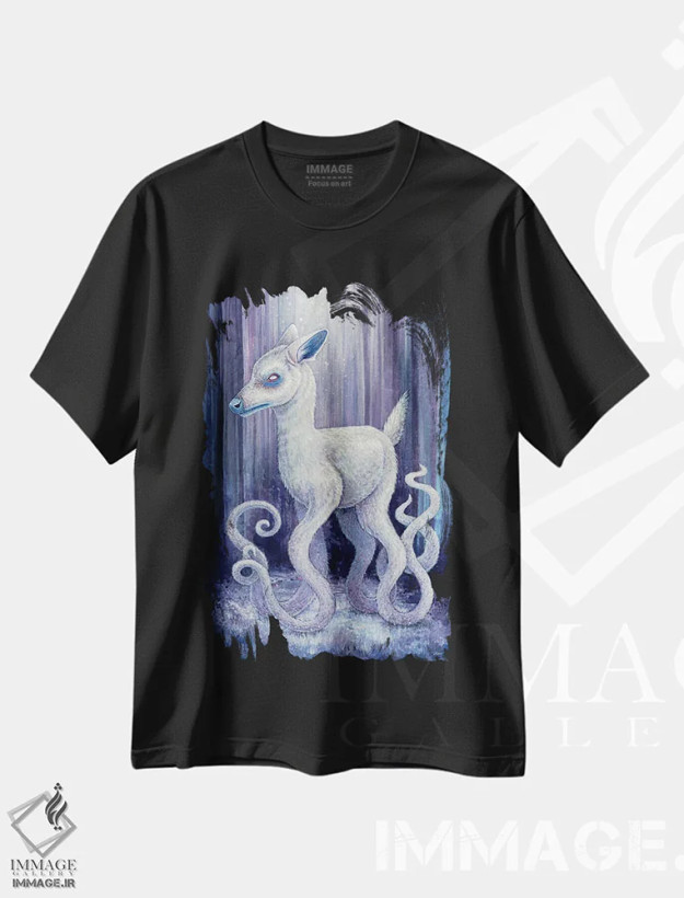 تیشرت مشکی طرح دار – تیشرت فانتزی ,ایگیر اثر مگان ماژوسکی فروشگاه ایماژ
