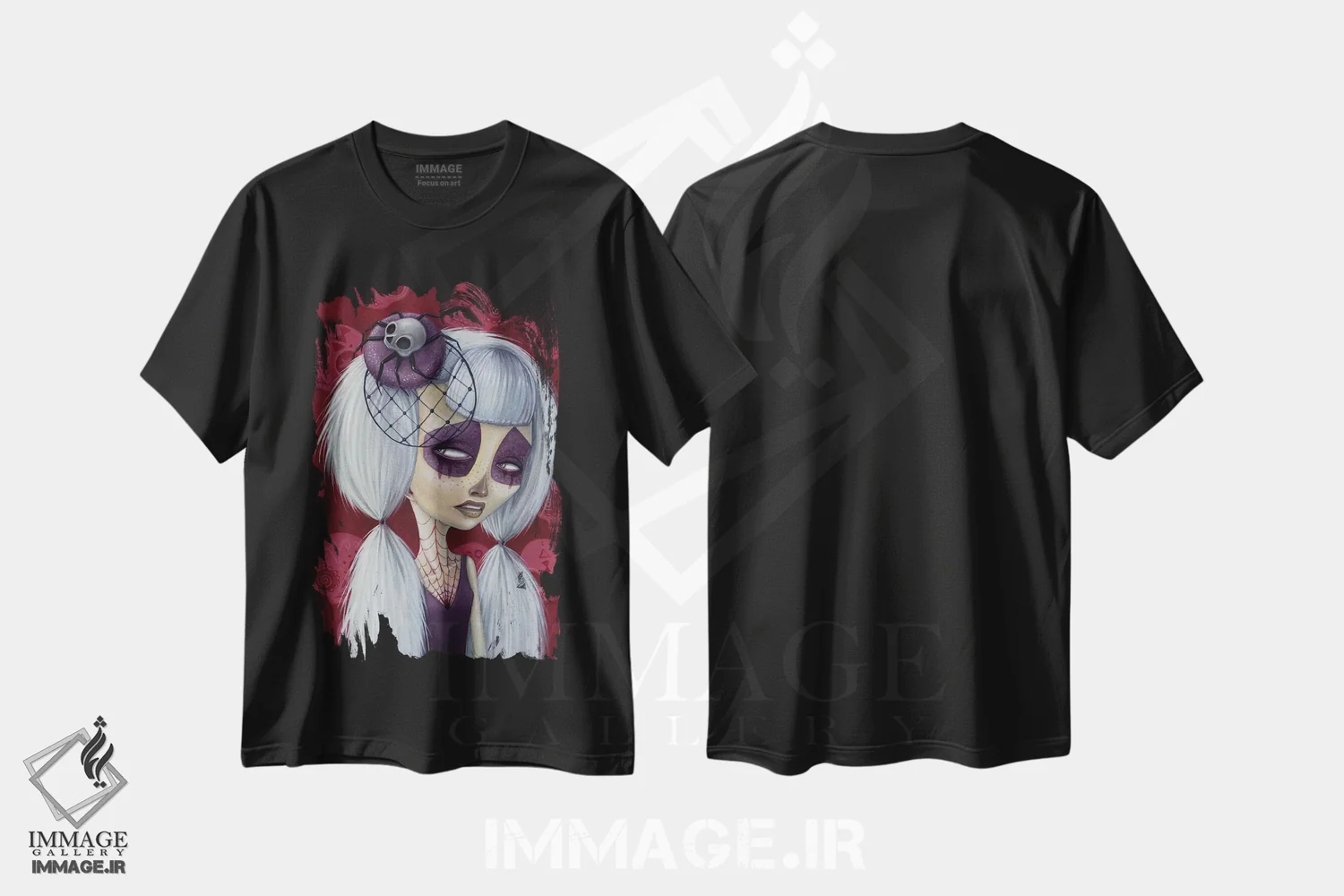 تیشرت مشکی طرح دار – تیشرت فانتزی ,بیوه زیبای اسپانیایی اثر مگان ماژوسکی فروشگاه ایماژ