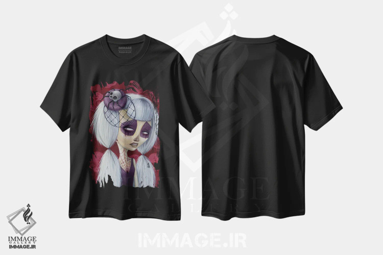 تیشرت مشکی طرح دار – تیشرت فانتزی ,بیوه زیبای اسپانیایی اثر مگان ماژوسکی فروشگاه ایماژ