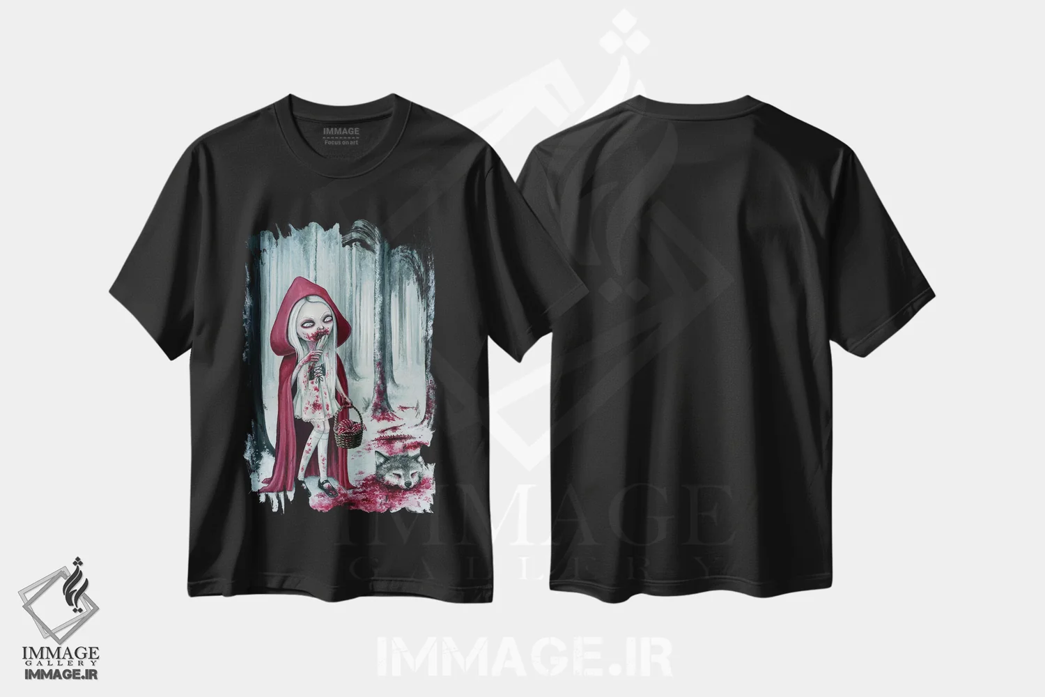 تیشرت مشکی طرح دار – تیشرت فانتزی ,شنل قرمزی مرده کوچک اثر مگان ماژوسکی فروشگاه ایماژ