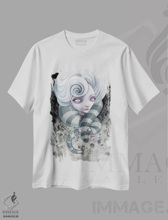 تیشرت سفید طرح دار – تیشرت ترسناک ,کابوس ها اثر مگان ماژوسکی فروشگاه ایماژ