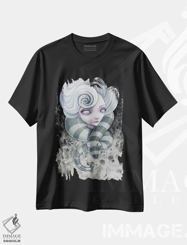 تیشرت مشکی طرح دار – تیشرت ترسناک ,کابوس ها اثر مگان ماژوسکی immage.ir
