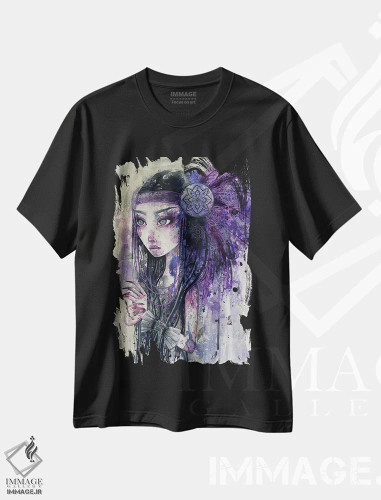 تیشرت مشکی طرح دار – تیشرت پرتره زنانه ,اندوه های کهنه اثر مگان ماژوسکی فروشگاه ایماژ
