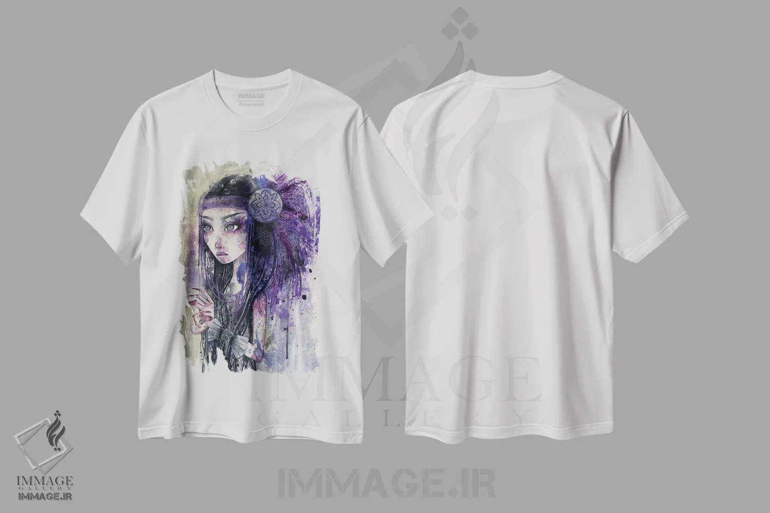 تیشرت سفید طرح دار – تیشرت پرتره زنانه ,اندوه های کهنه اثر مگان ماژوسکی immage.ir