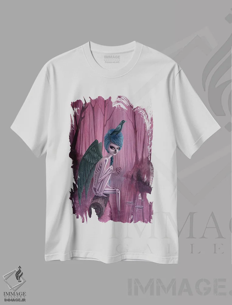 تیشرت سفید طرح دار – تیشرت فانتزی ,آنتیا اثر مگان ماژوسکی فروشگاه ایماژ
