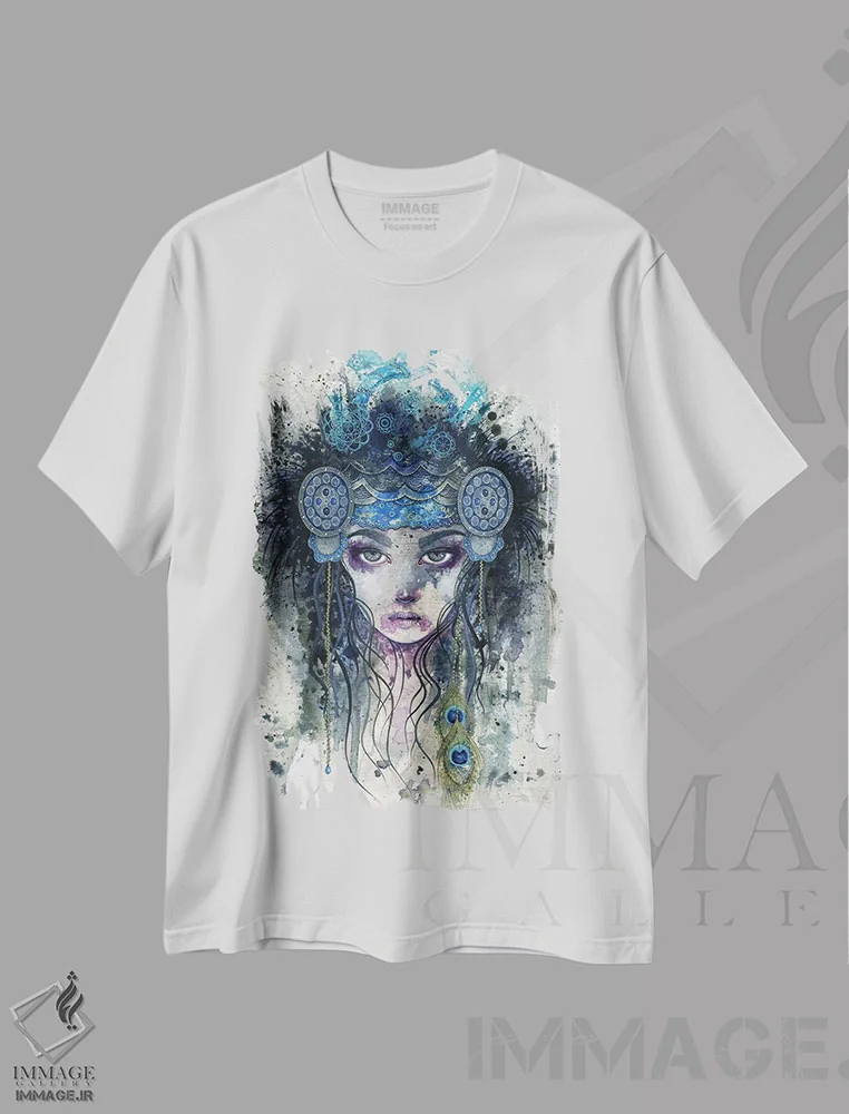 تیشرت سفید طرح دار – تیشرت پرتره زنانه ,خورشید دیگر به من نمی تابد اثر مگان ماژوسکی immage.ir
