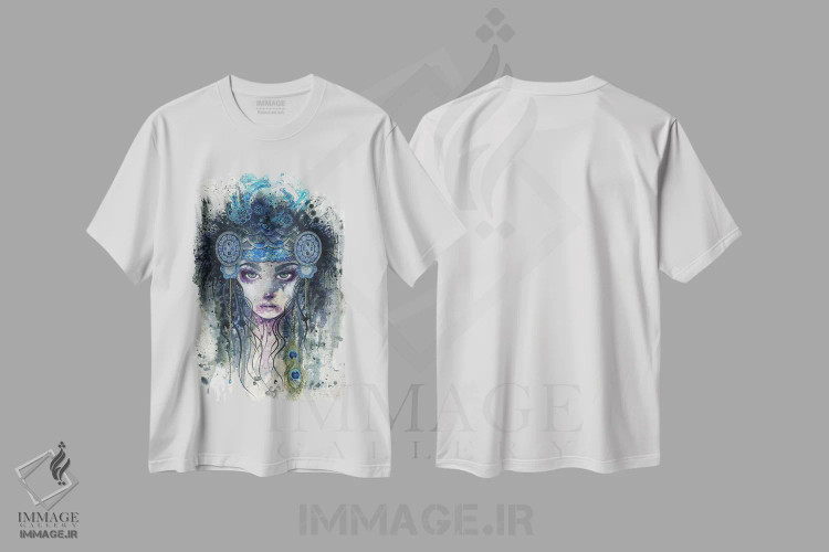 تیشرت سفید طرح دار – تیشرت پرتره زنانه ,خورشید دیگر به من نمی تابد اثر مگان ماژوسکی immage.ir