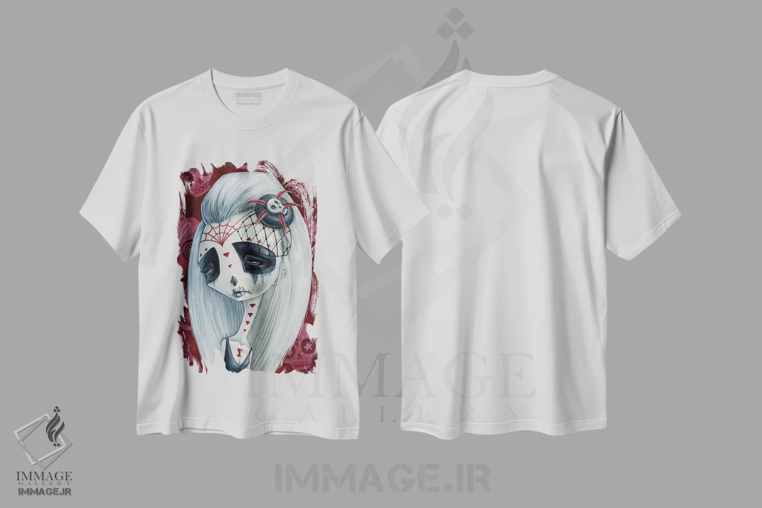 تیشرت سفید طرح دار – تیشرت فانتزی ,بیوه مردگان اثر مگان ماژوسکی فروشگاه ایماژ