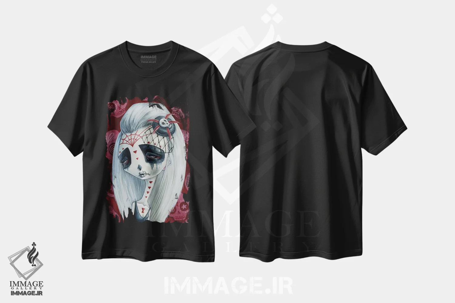 تیشرت مشکی طرح دار – تیشرت فانتزی ,بیوه مردگان اثر مگان ماژوسکی immage.ir