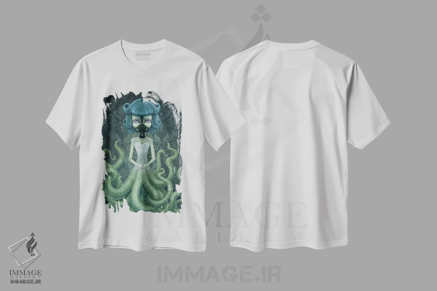 تیشرت سفید طرح دار – تیشرت فانتزی ,اکتاویا اثر مگان ماژوسکی immage.ir