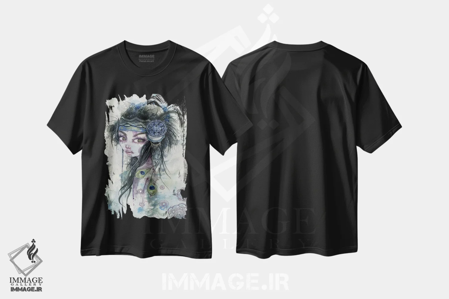 تیشرت مشکی طرح دار – تیشرت هنری ,چون چشمان ما همچون اخگر است اثر مگان ماژوسکی immage.ir