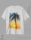 تیشرت سفید طرح دار – تیشرت طبیعت ,غروب تایلند اثر مارکو کارماسی immage.ir