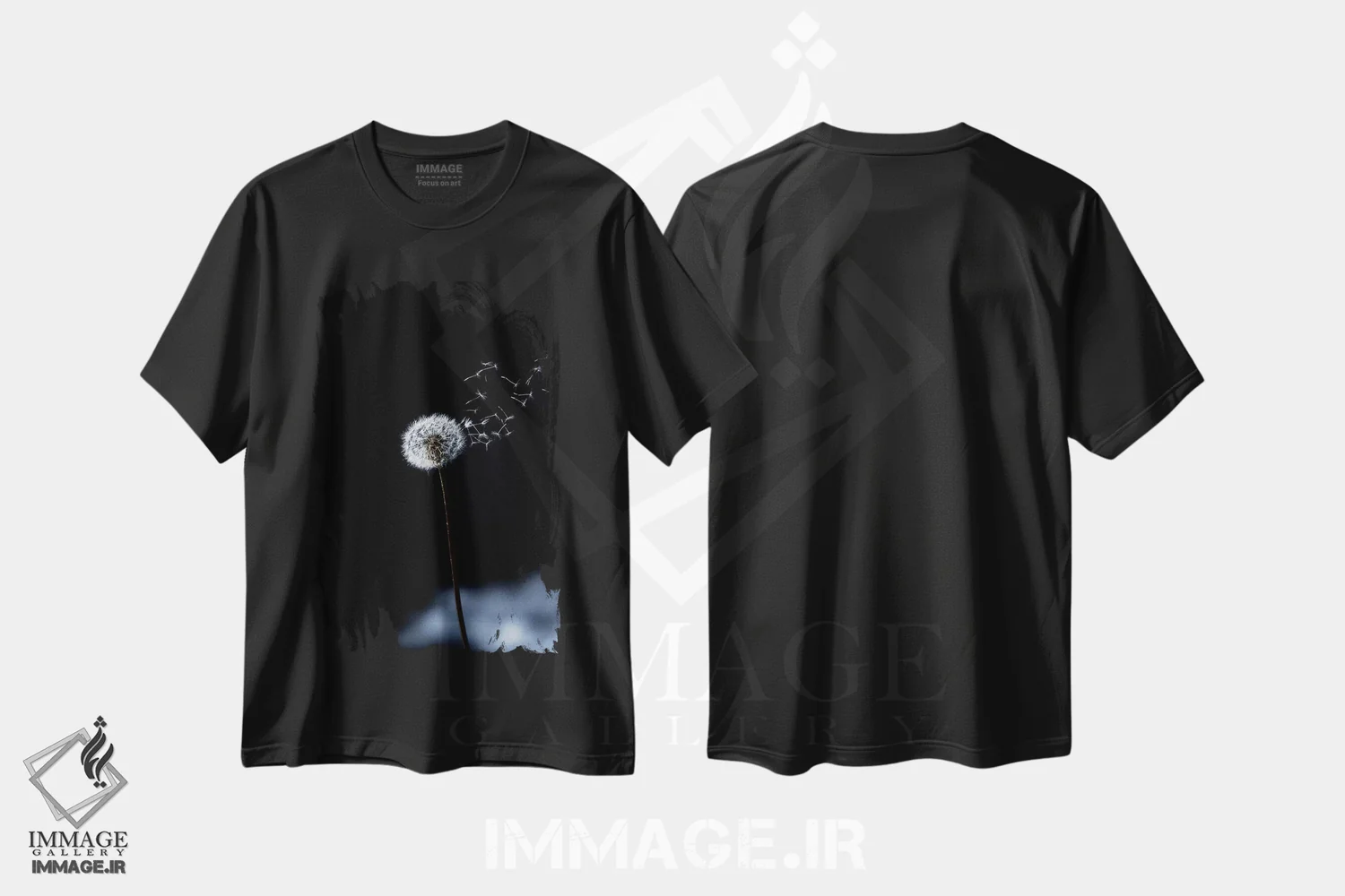 تیشرت مشکی طرح دار – تیشرت هنری ,تنها یک وزش باد اثر مارکو کارماسی immage.ir