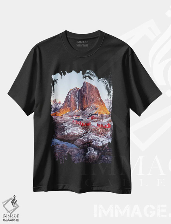 تیشرت مشکی طرح دار – تیشرت منظره ,همنوی اثر مارکو کارماسی immage.ir