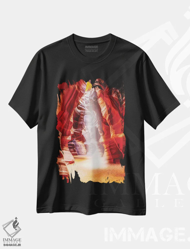 تیشرت مشکی طرح دار – تیشرت منظره ,شبح اثر مارکو کارماسی فروشگاه ایماژ