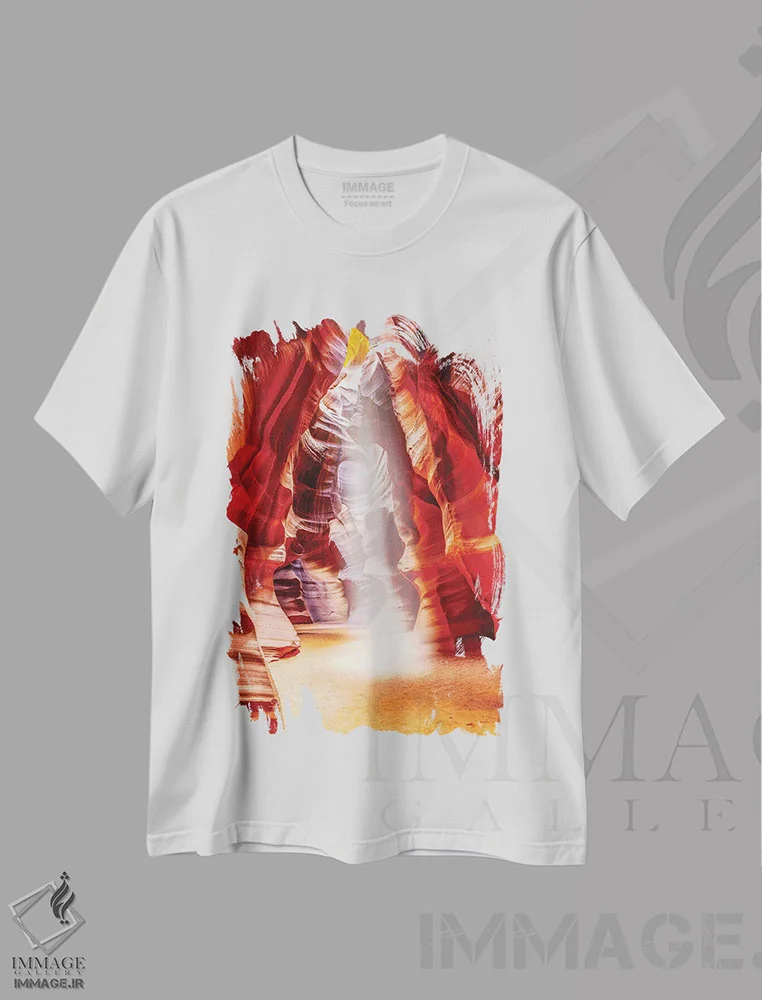 تیشرت سفید طرح دار – تیشرت منظره ,شبح اثر مارکو کارماسی immage.ir
