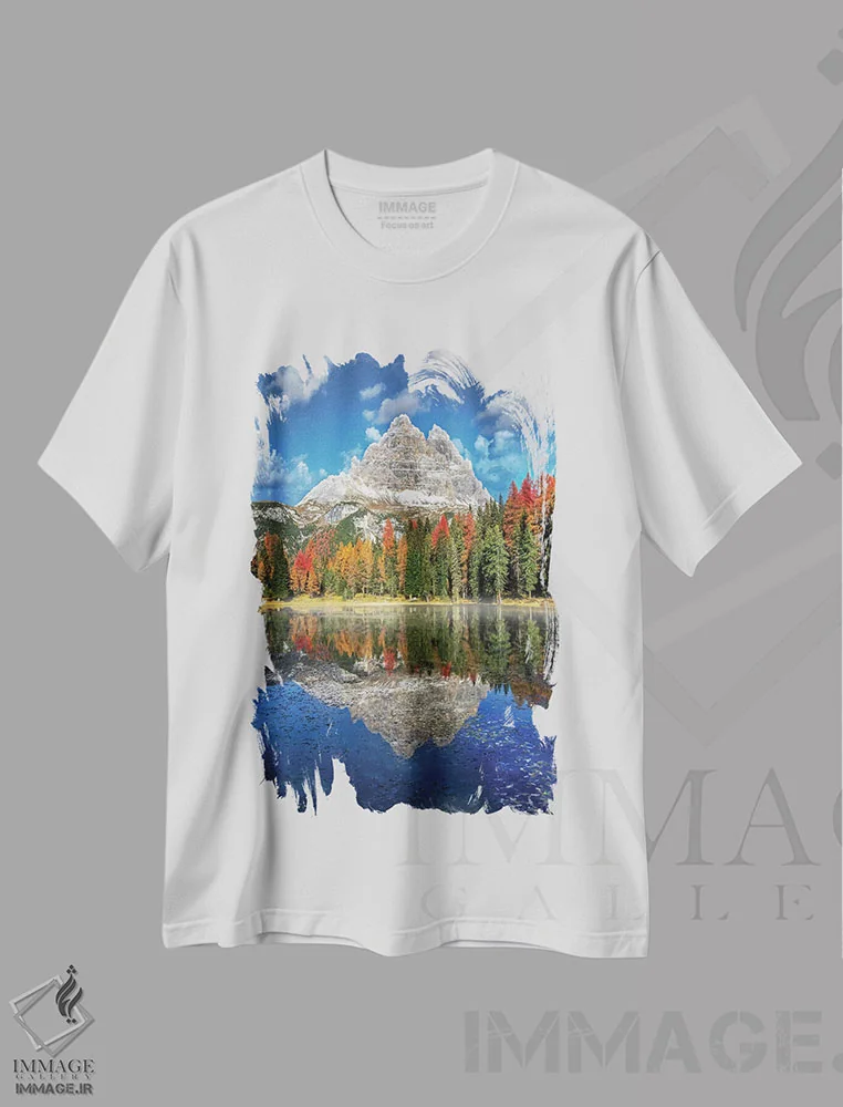تیشرت سفید طرح دار – تیشرت طبیعت ,تری چیمه لاوارِدو اثر مارکو کارماسی فروشگاه ایماژ