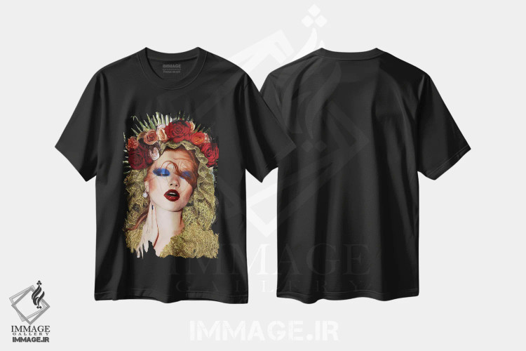 تیشرت مشکی طرح دار – تیشرت هنری ,باروک کیچ IV اثر مارسیا آلک immage.ir