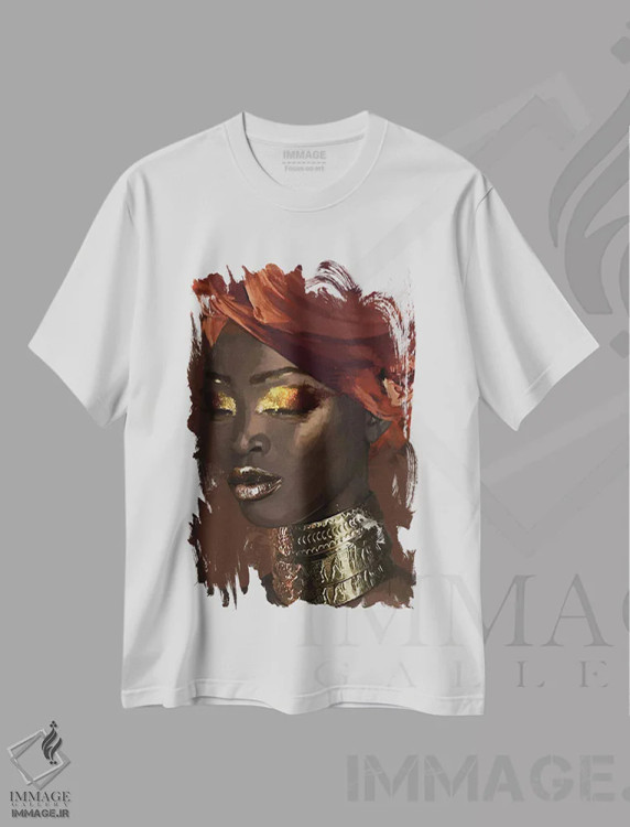 تیشرت سفید طرح دار – تیشرت فرهنگی ,زیبایی سیاه XIX اثر مارسیا آلک immage.ir