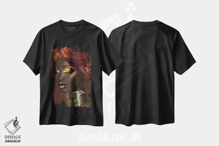تیشرت مشکی طرح دار – تیشرت فرهنگی ,زیبایی سیاه XIX اثر مارسیا آلک فروشگاه ایماژ