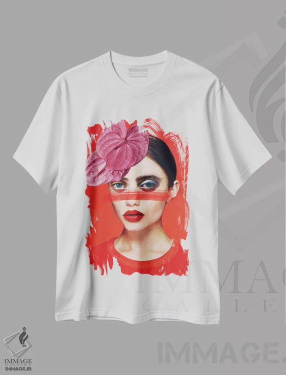 تیشرت سفید طرح دار – تیشرت هنری مدرن ,رنگ شماره I اثر مارسیا آلک فروشگاه ایماژ