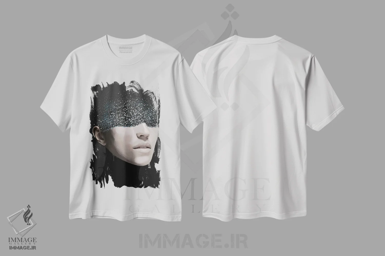 تیشرت سفید طرح دار – تیشرت انتزاعی ,انتزاعی VIII اثر مارسیا آلک immage.ir