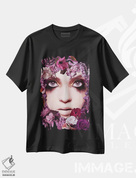 تیشرت مشکی طرح دار – تیشرت هنری ,قومیت ها V اثر مارسیا آلک immage.ir
