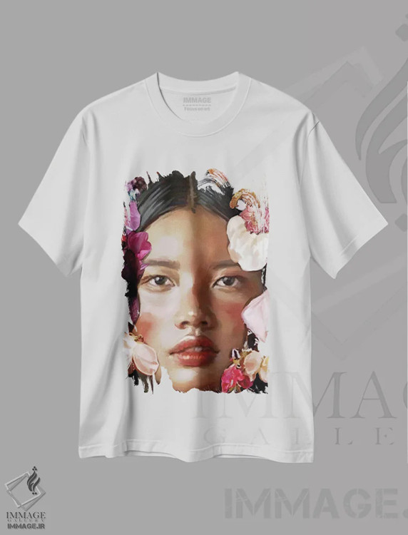 تیشرت سفید طرح دار – تیشرت گلدار ,قومیت ها VII اثر مارسیا آلک immage.ir