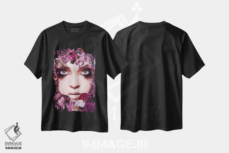 تیشرت مشکی طرح دار – تیشرت هنری ,قومیت ها V اثر مارسیا آلک immage.ir