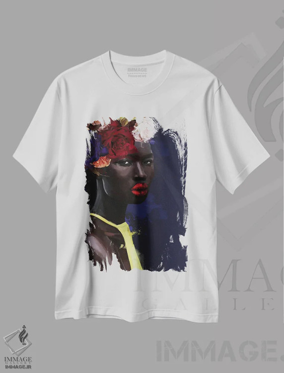 تیشرت سفید طرح دار – تیشرت گلدار ,قومیت ها XXIII اثر مارسیا آلک immage.ir
